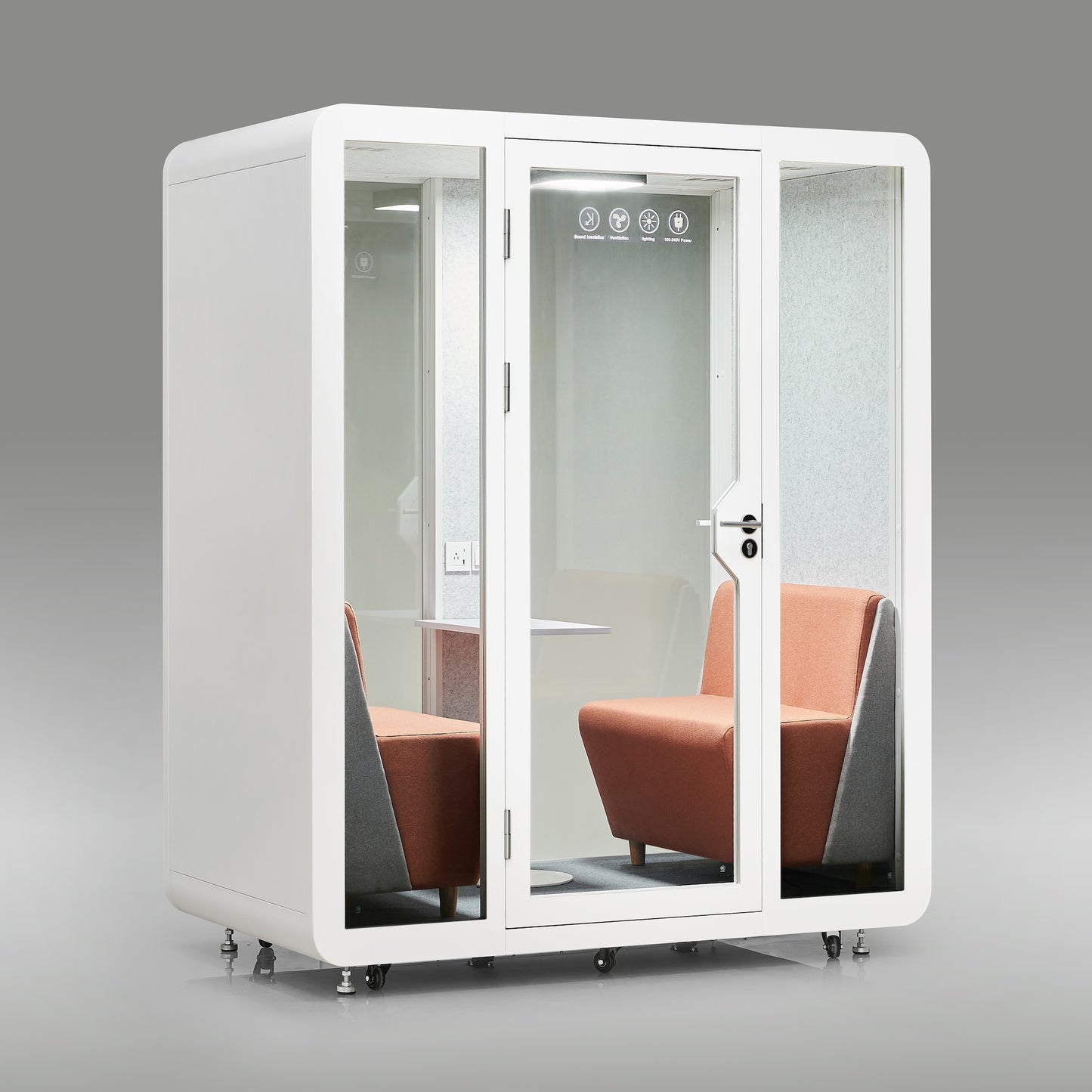 StreamingPods Grande Office Sound Pod Modular Meeting Booth - 2-4 Person Size
