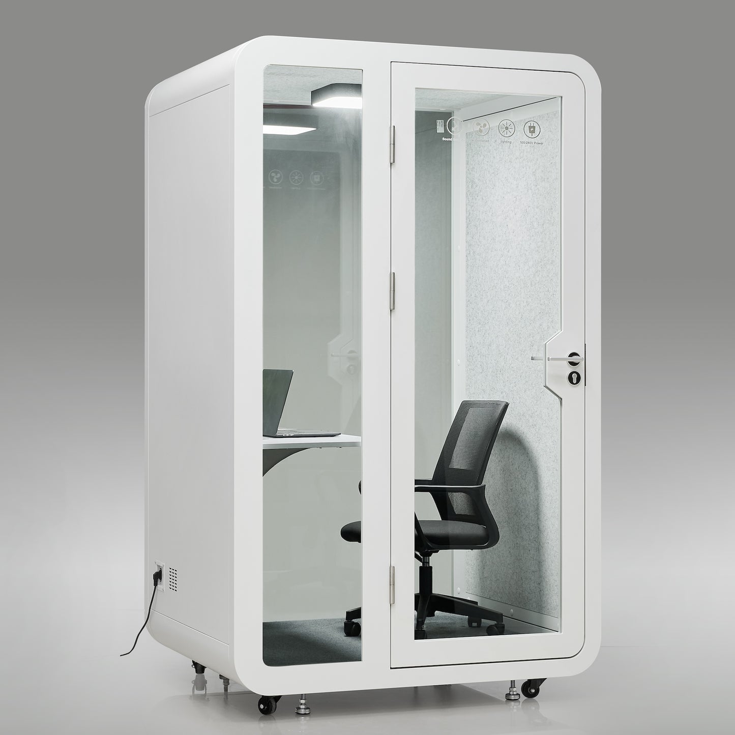 StreamingPods Tall Office Sound Pod Modular Meeting Booth - Large Single Person