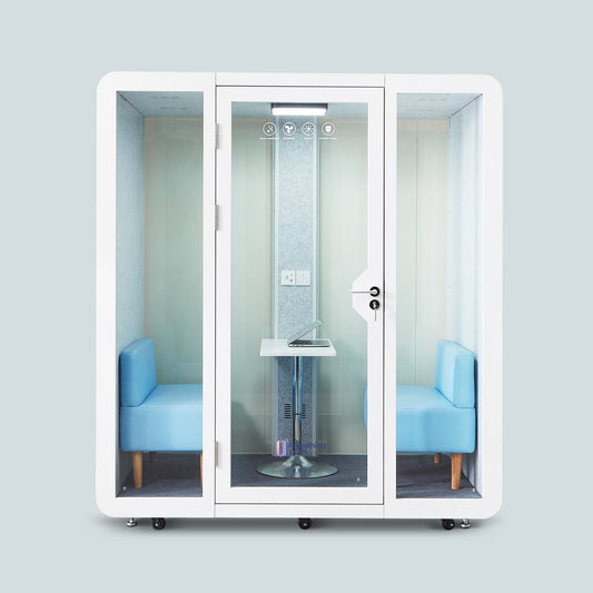 StreamingPods Grande Office Sound Pod Modular Meeting Booth - 2-4 Person Size