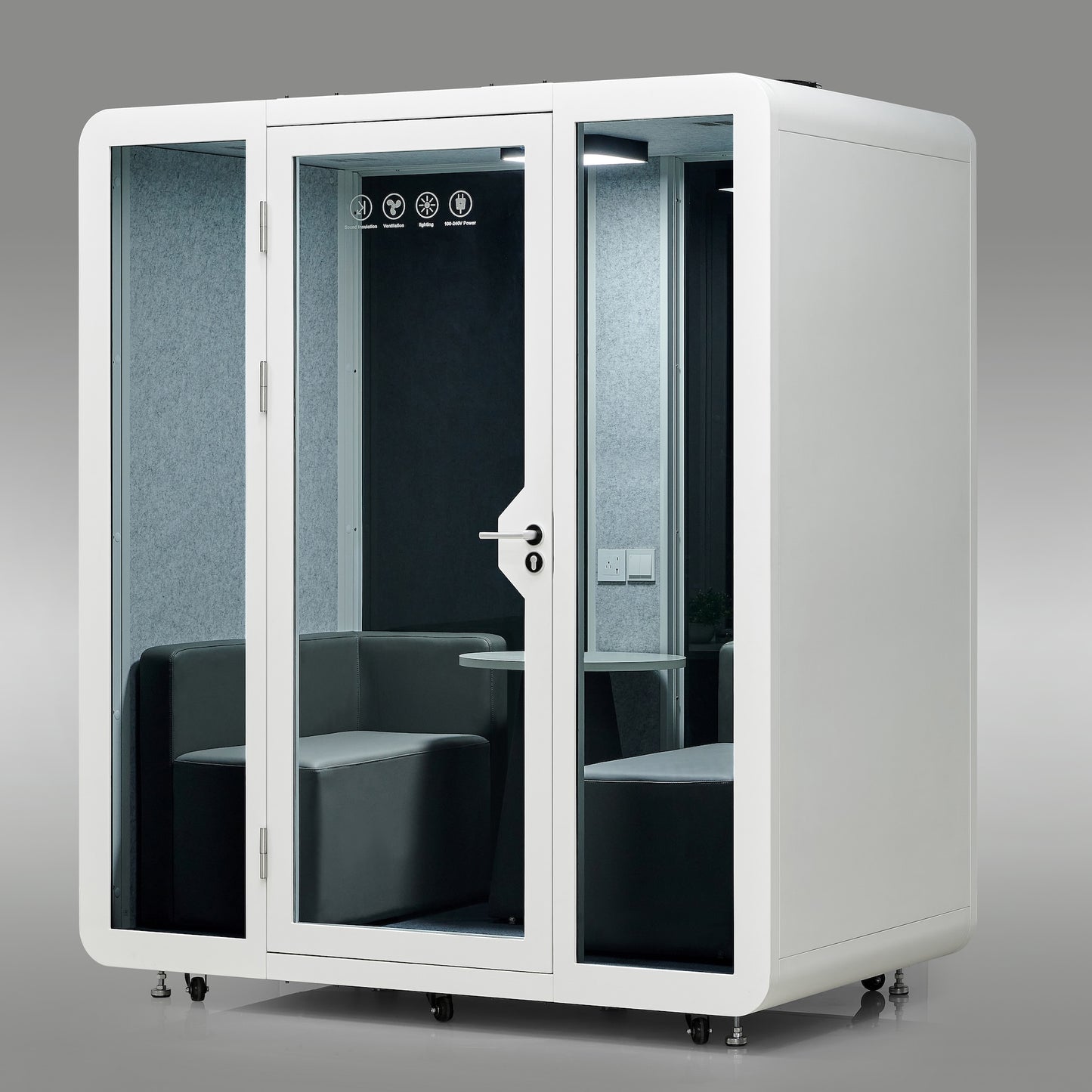 StreamingPods Venti Office Sound Pod Modular Meeting Booth - 4-6 Person Size