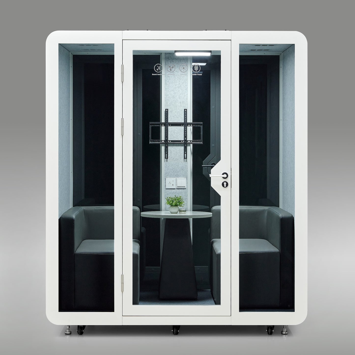 StreamingPods Venti Office Sound Pod Modular Meeting Booth - 4-6 Person Size