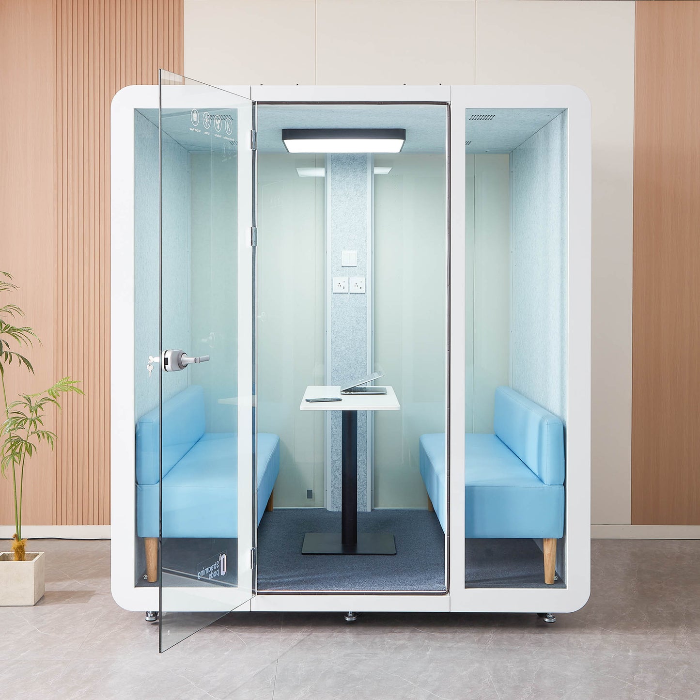 StreamingPods Venti Office Sound Pod Modular Meeting Booth - 4-6 Person Size