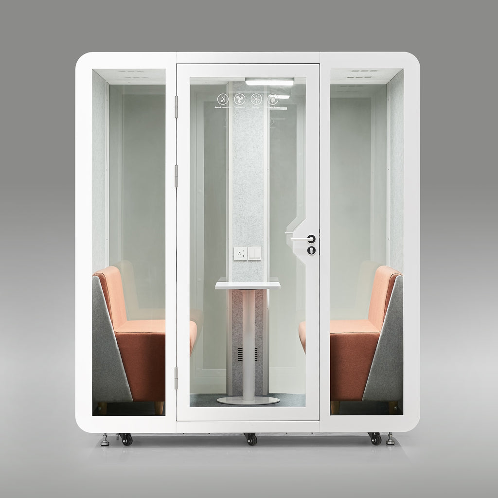 StreamingPods Grande Office Sound Pod Modular Meeting Booth - 2-4 Person Size