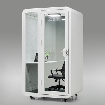 StreamingPods Tall Office Sound Pod Modular Meeting Booth - Large Single Person