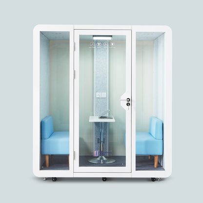 StreamingPods Grande Office Sound Pod Modular Meeting Booth - 2-4 Person Size