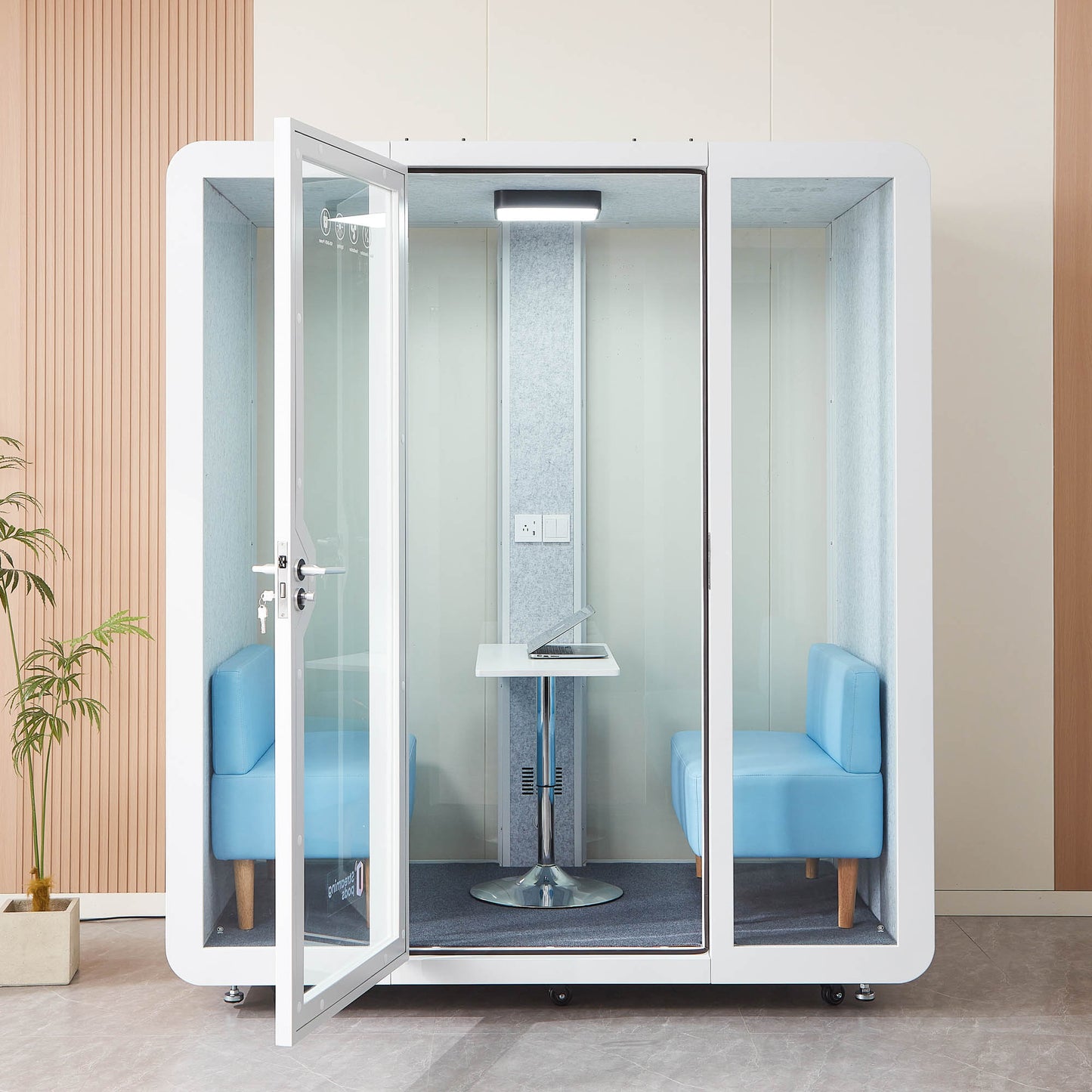 StreamingPods Grade Office Sound Pod Modular Meeting Booth - 2 Person Size