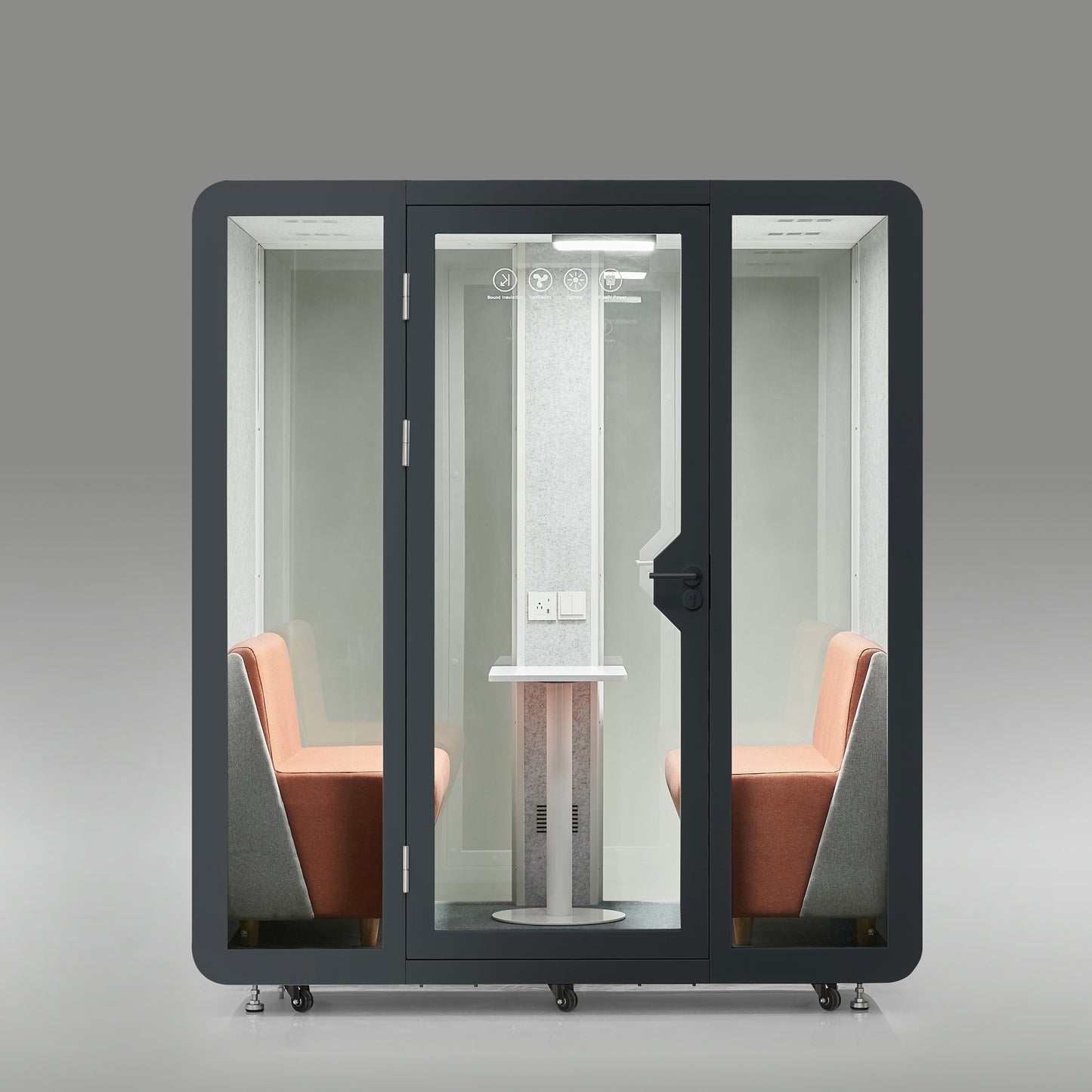 StreamingPods Grande Office Sound Pod Modular Meeting Booth - 2-4 Person Size
