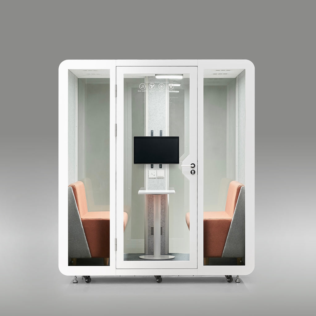 StreamingPods Grande Office Sound Pod Modular Meeting Booth - 2-4 Person Size