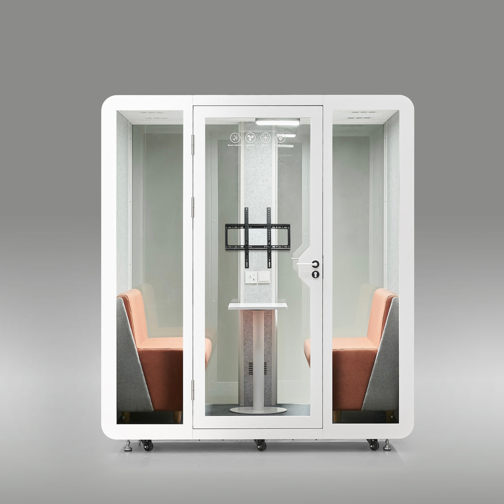 StreamingPods Grande Office Sound Pod Modular Meeting Booth - 2-4 Person Size