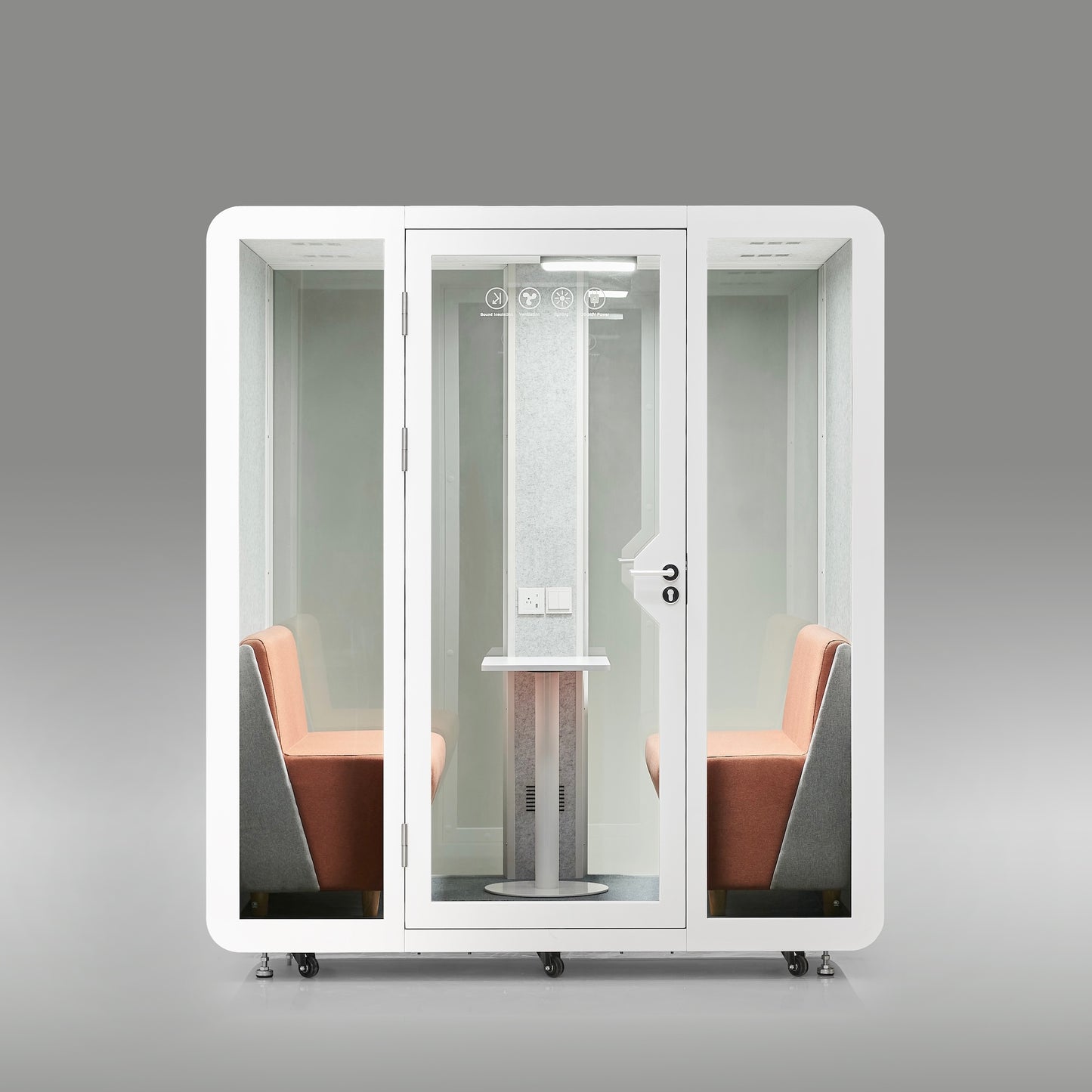 StreamingPods Grande Office Sound Pod Modular Meeting Booth - 2-4 Person Size