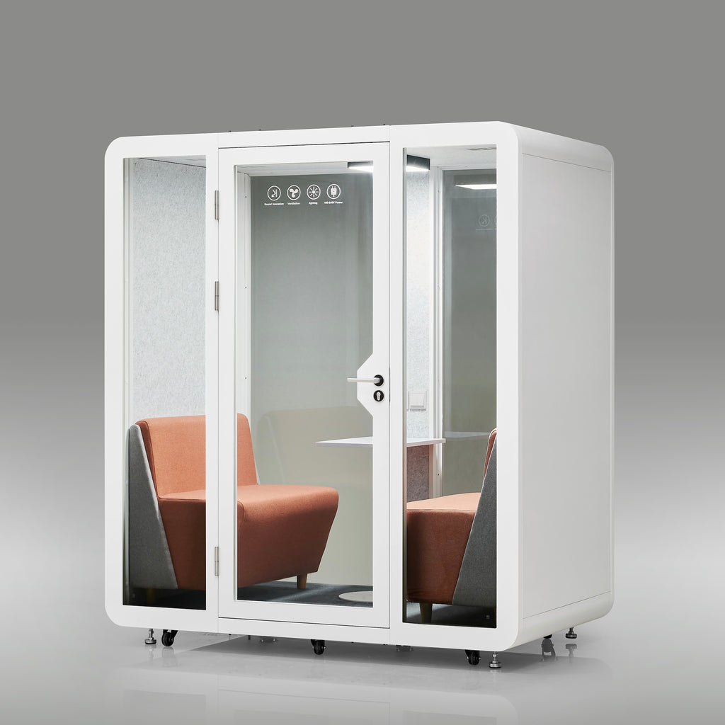 StreamingPods Grande Office Sound Pod Modular Meeting Booth - 2-4 Person Size