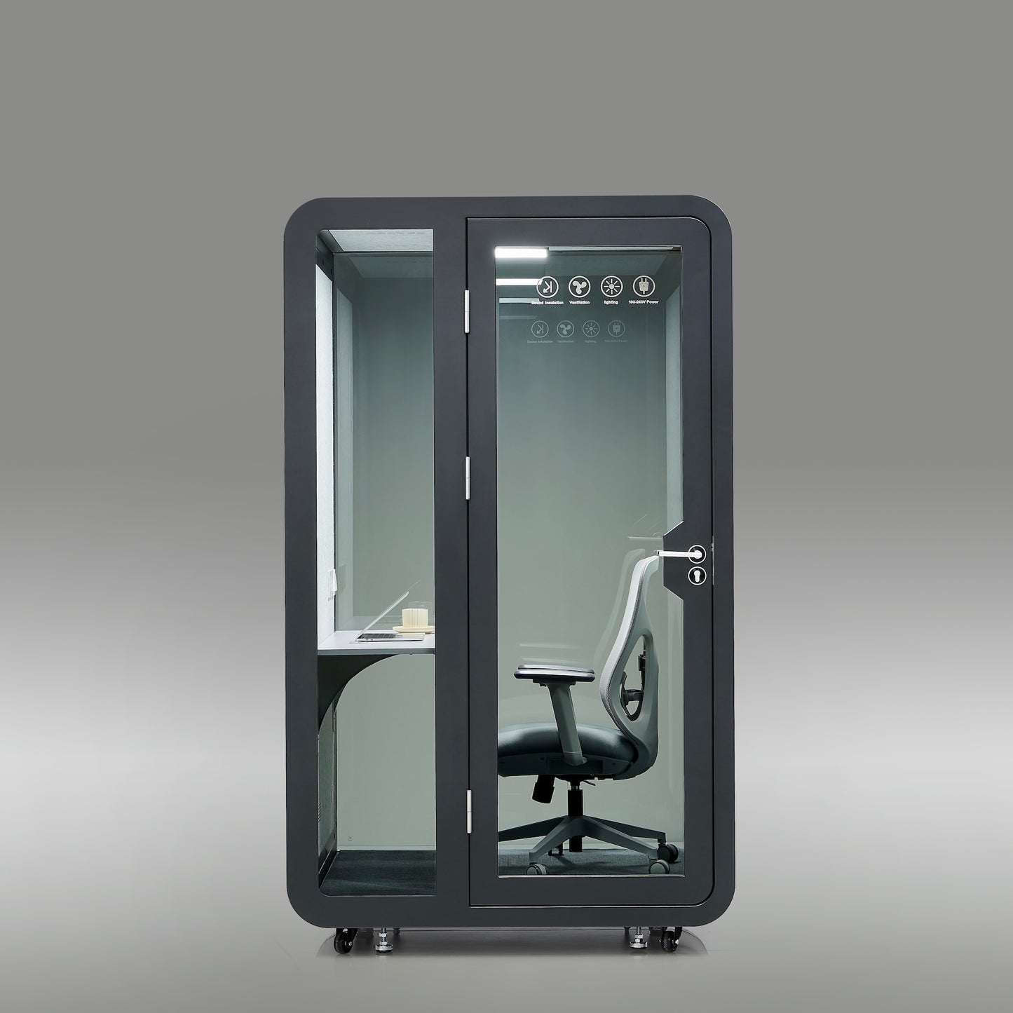 StreamingPods Tall Office Sound Pod Modular Meeting Booth - Large Single Person