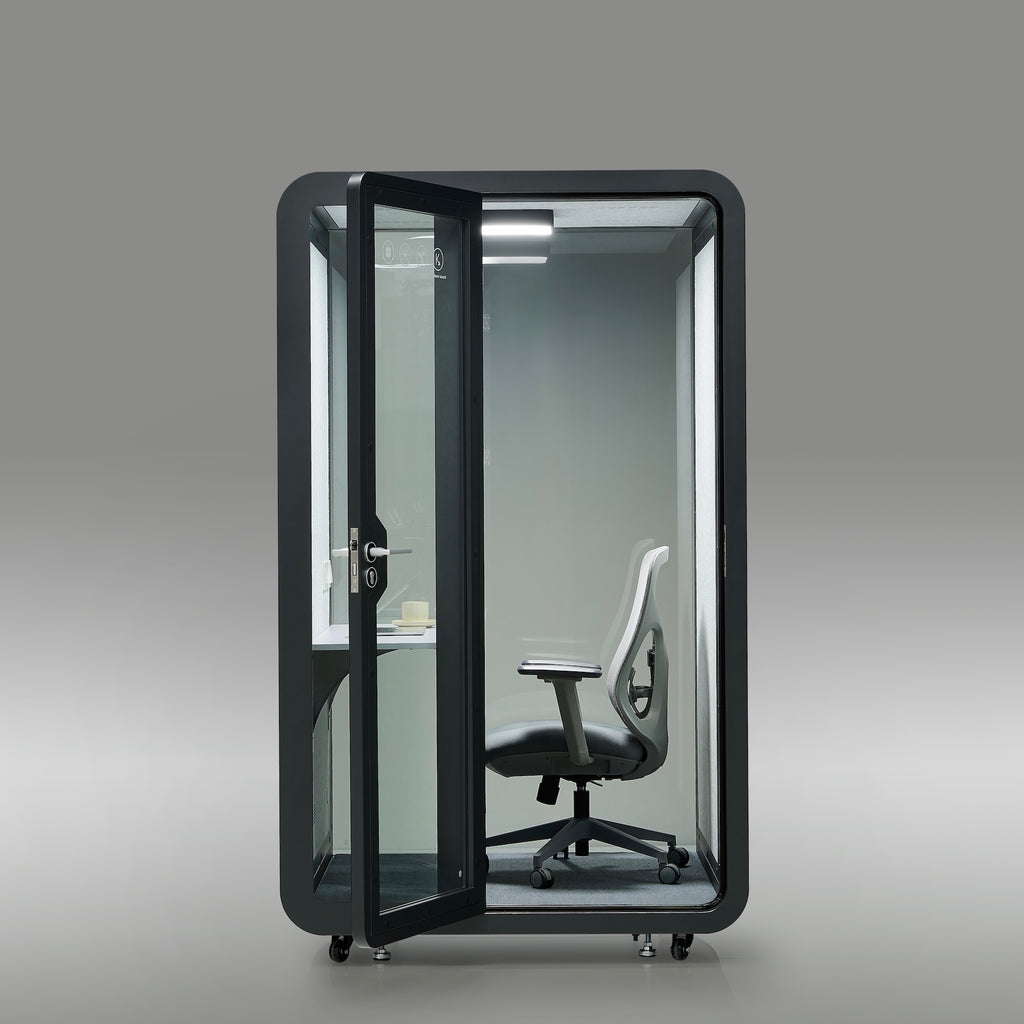 StreamingPods Tall Office Sound Pod Modular Meeting Booth - Large Single Person