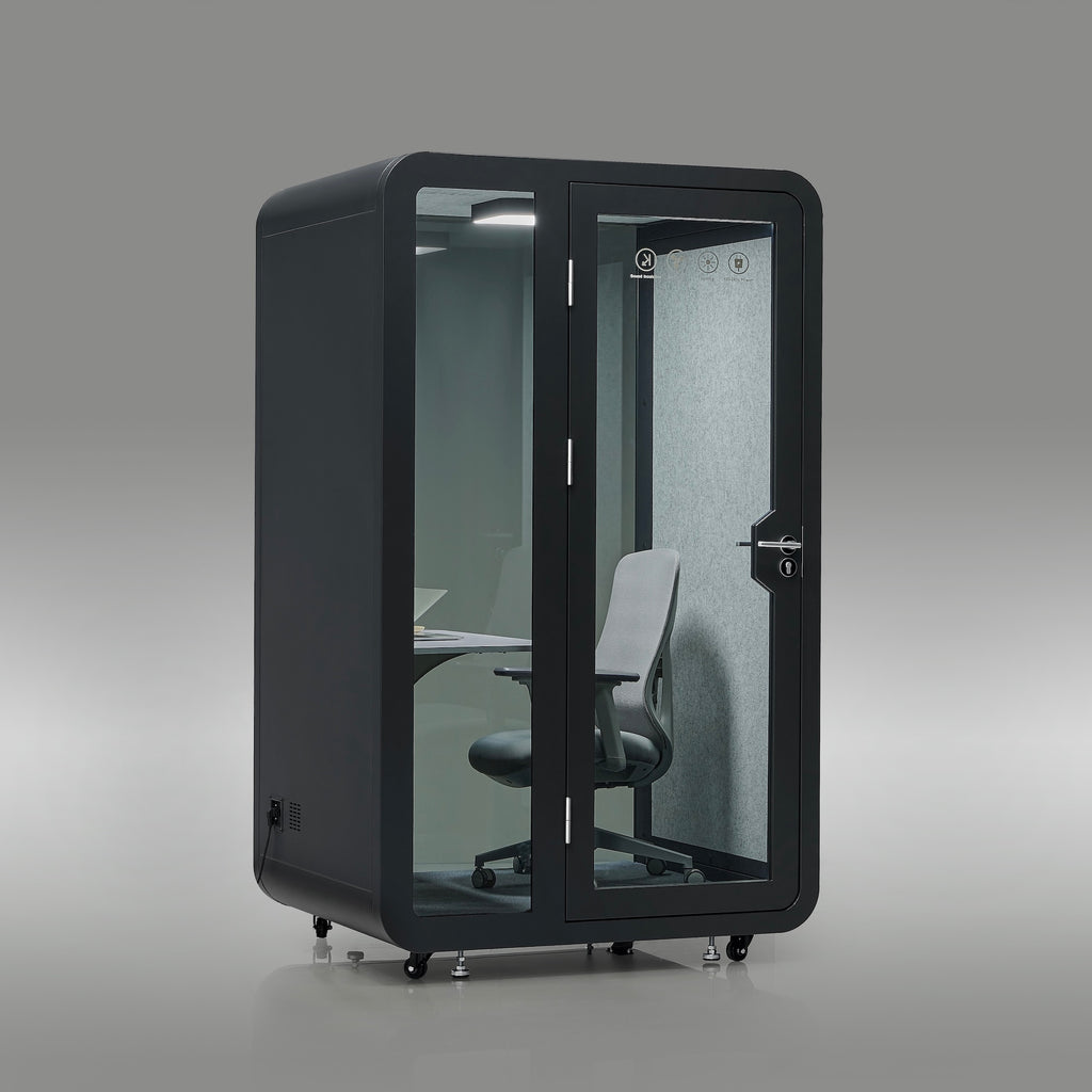 StreamingPods Tall Office Sound Pod Modular Meeting Booth - Large Single Person