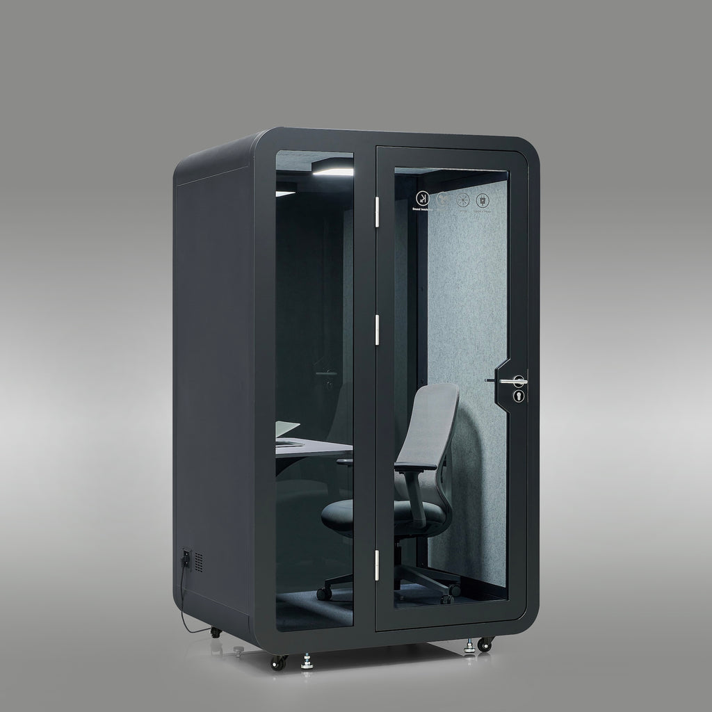 StreamingPods Tall Office Sound Pod Modular Meeting Booth - Large Single Person