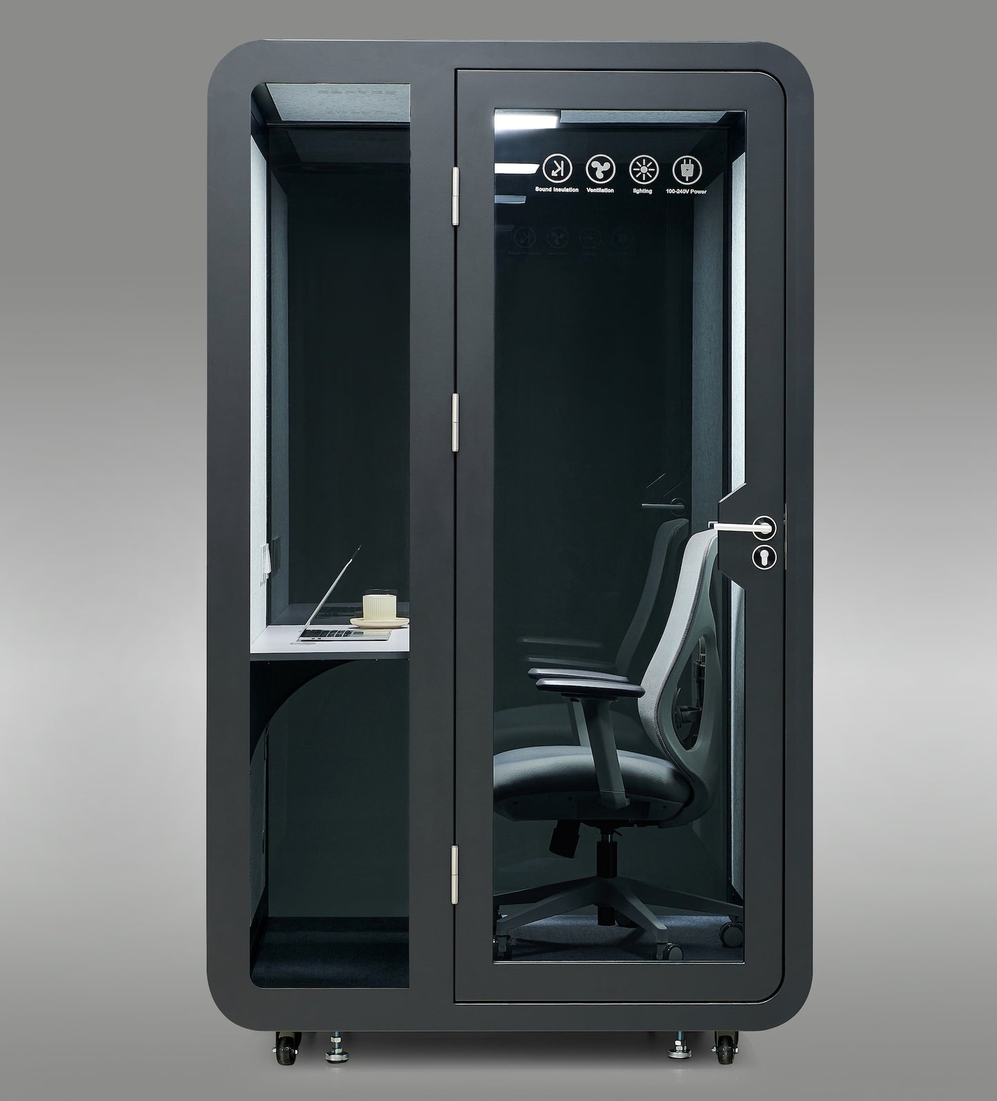 StreamingPods Tall Office Sound Pod Modular Meeting Booth - Large Single Person