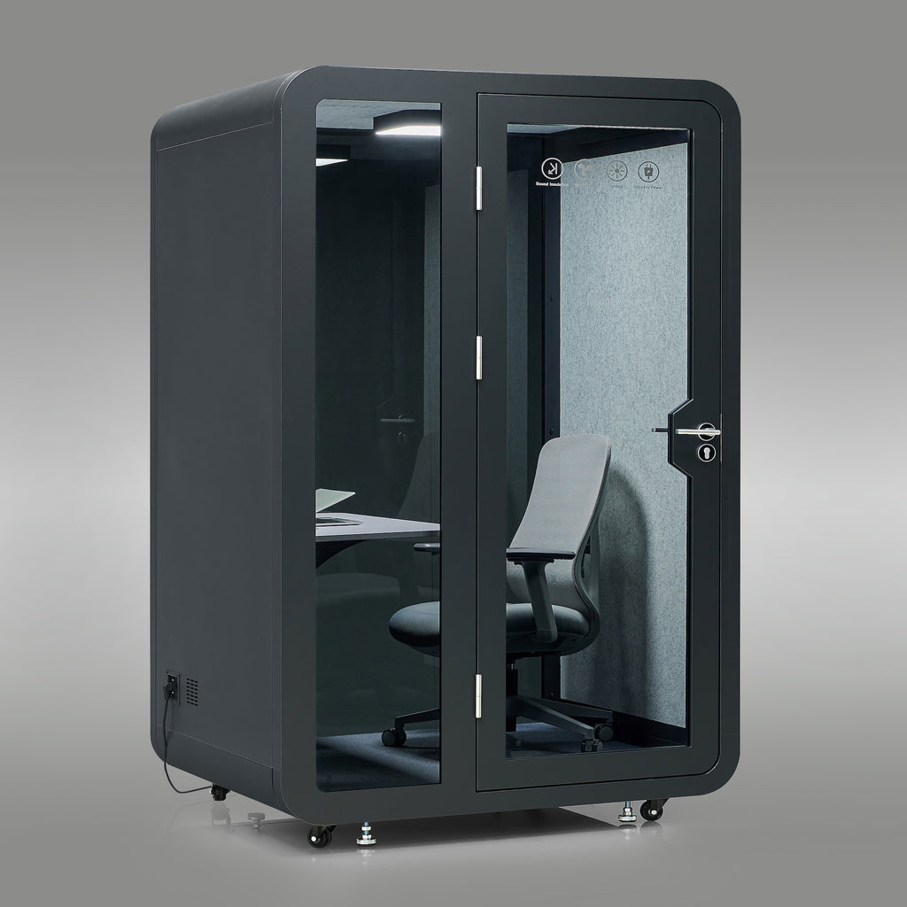 StreamingPods Tall Office Sound Pod Modular Meeting Booth - Large Single Person
