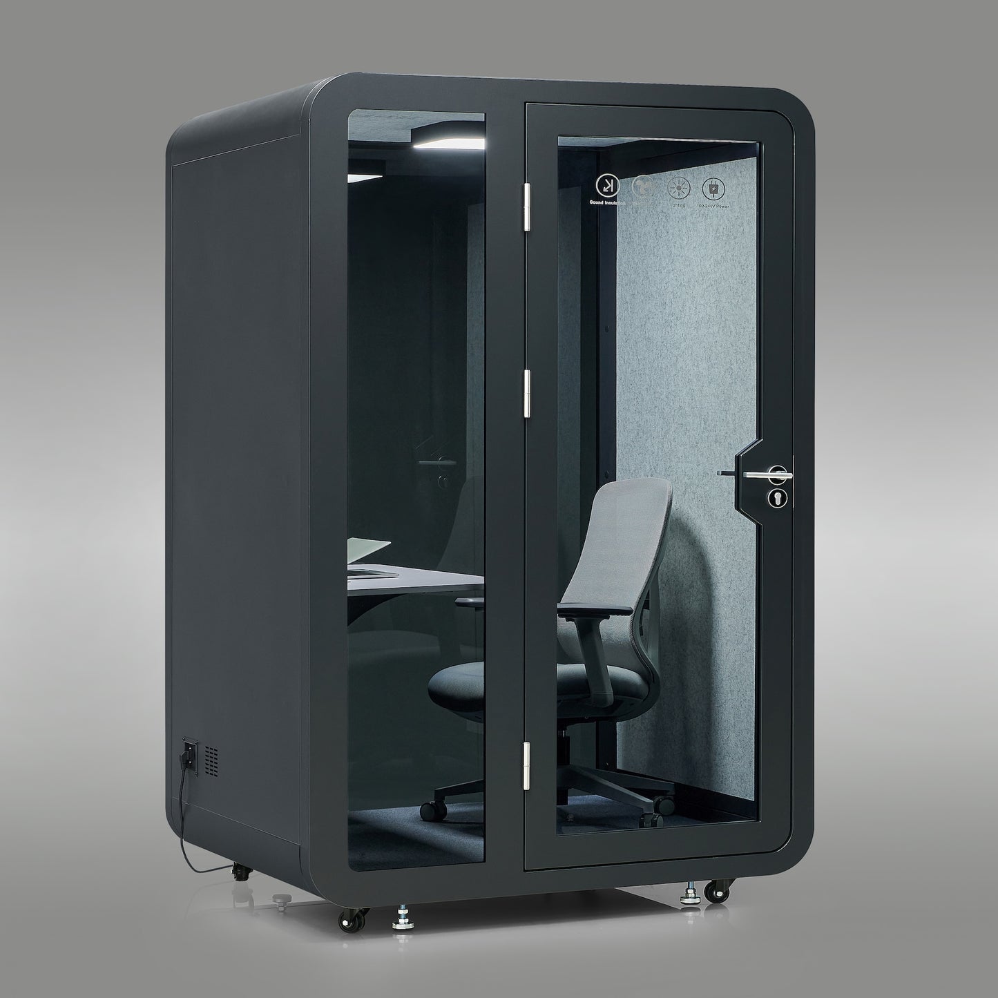 StreamingPods Tall Office Sound Pod Modular Meeting Booth - Large Single Person