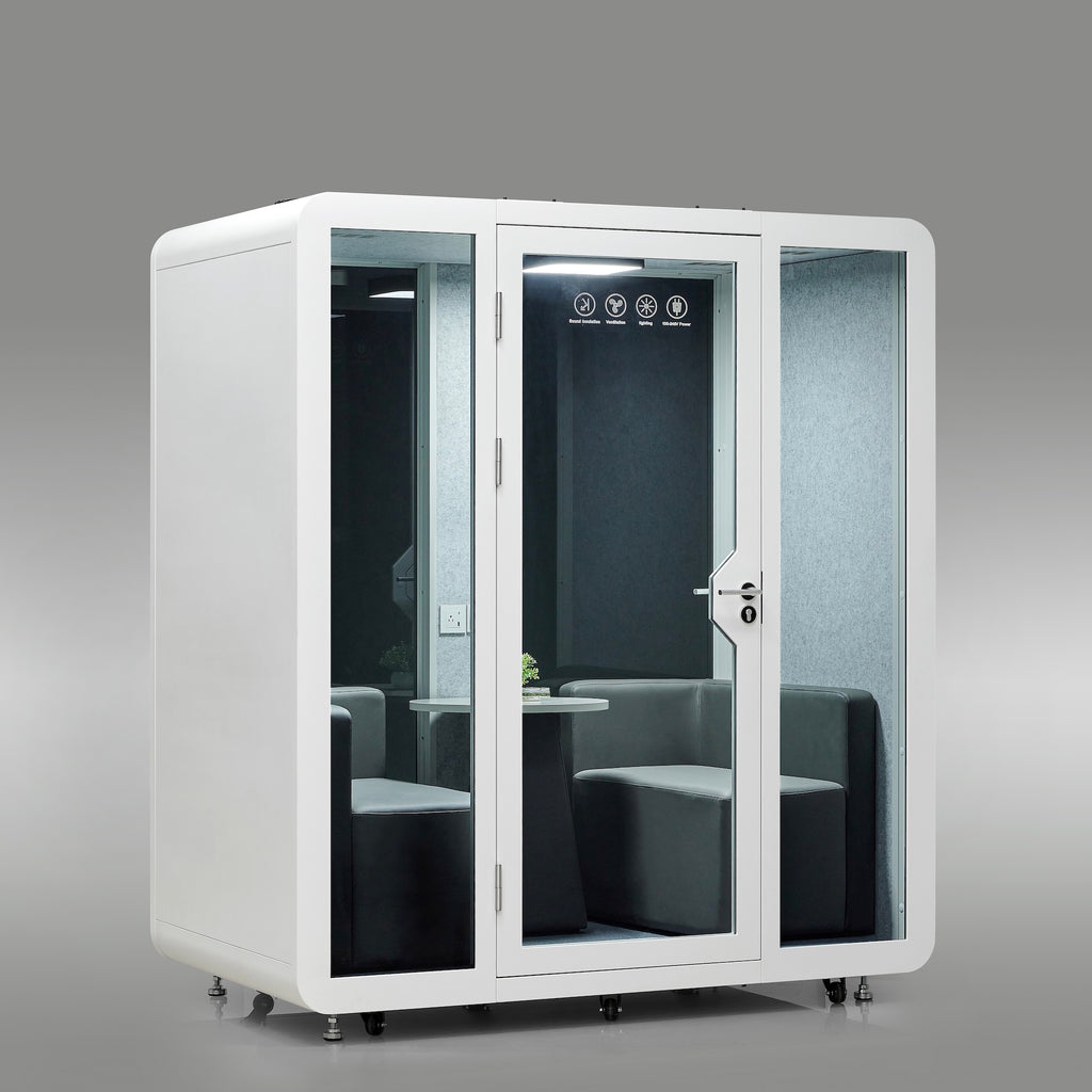 StreamingPods Venti Office Sound Pod Modular Meeting Booth - 4-6 Person Size