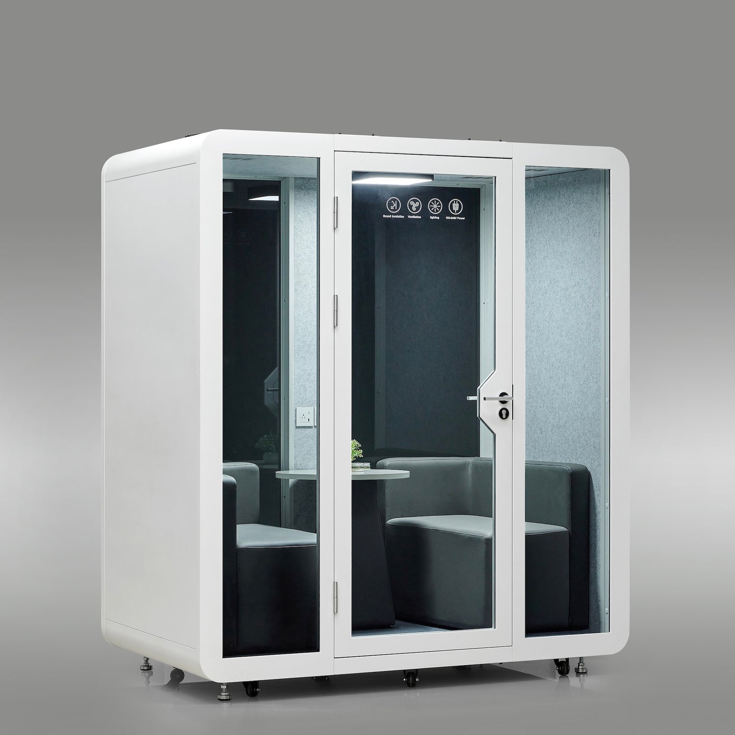 StreamingPods Venti Office Sound Pod Modular Meeting Booth - 4-6 Person Size