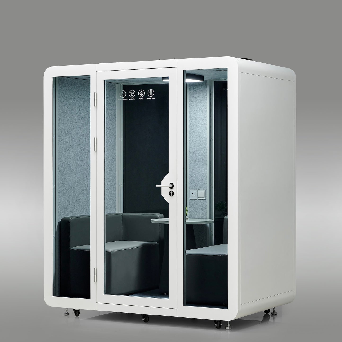 StreamingPods Venti Office Sound Pod Modular Meeting Booth - 4-6 Person Size