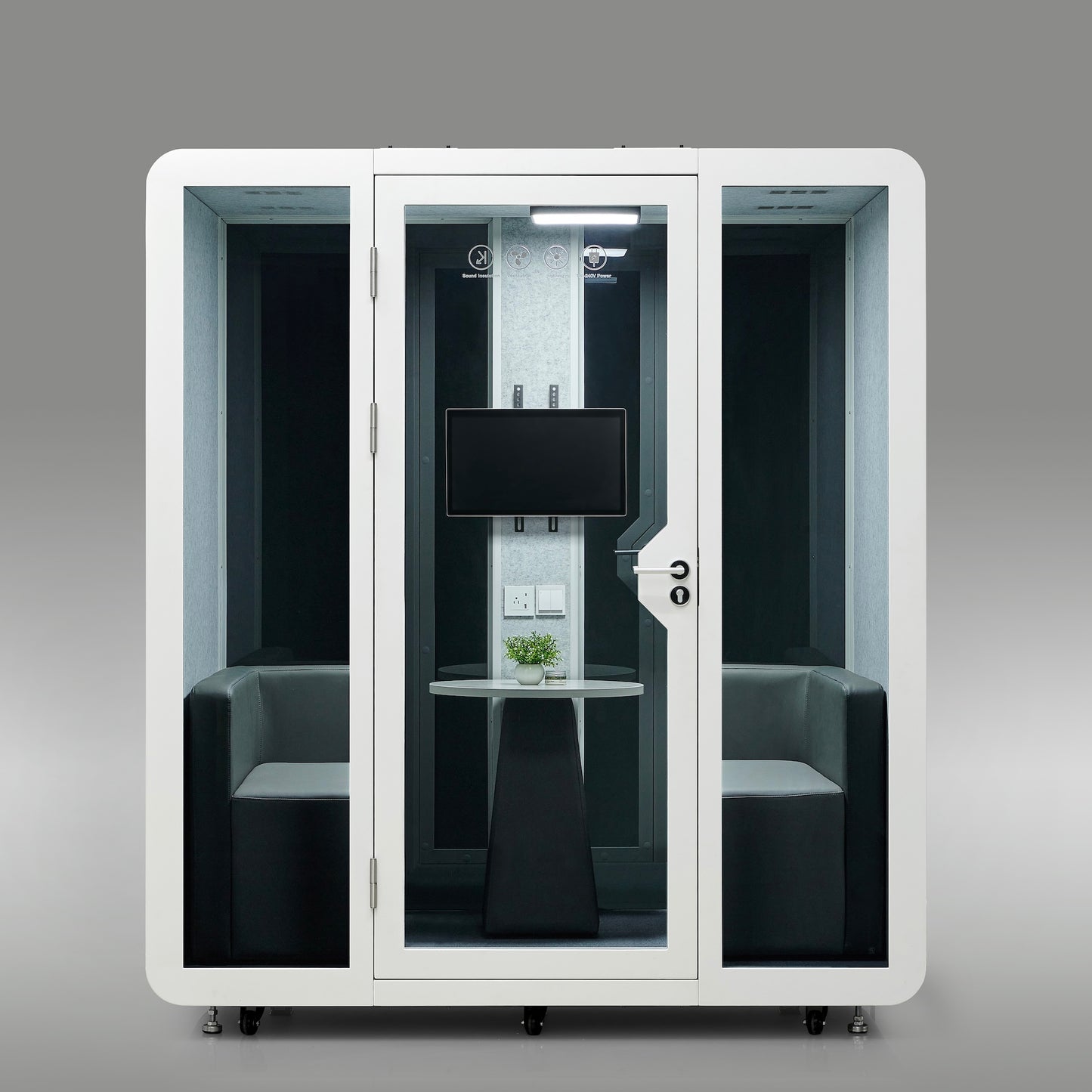 StreamingPods Venti Office Sound Pod Modular Meeting Booth - 4-6 Person Size