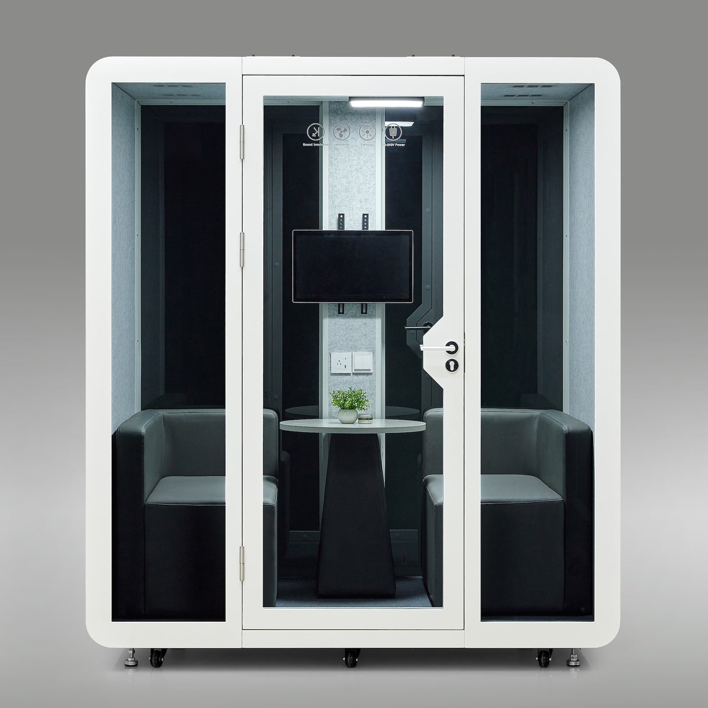 StreamingPods Venti Office Sound Pod Modular Meeting Booth - 4-6 Person Size
