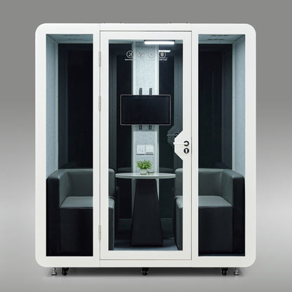 StreamingPods Venti Office Sound Pod Modular Meeting Booth - 4-6 Person Size