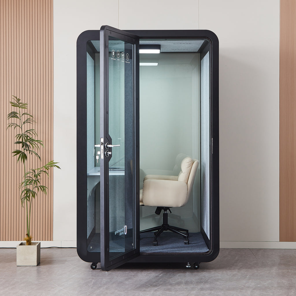 StreamingPods Tall Office Sound Pod Modular Meeting Booth - Large Single Person