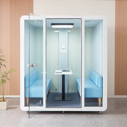 StreamingPods Venti Office Sound Pod Modular Meeting Booth - 4-6 Person Size